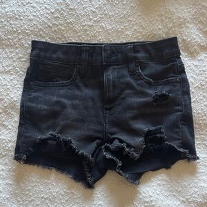 American Eagle Outfitters Dark Gray Distressed Jean Shorts